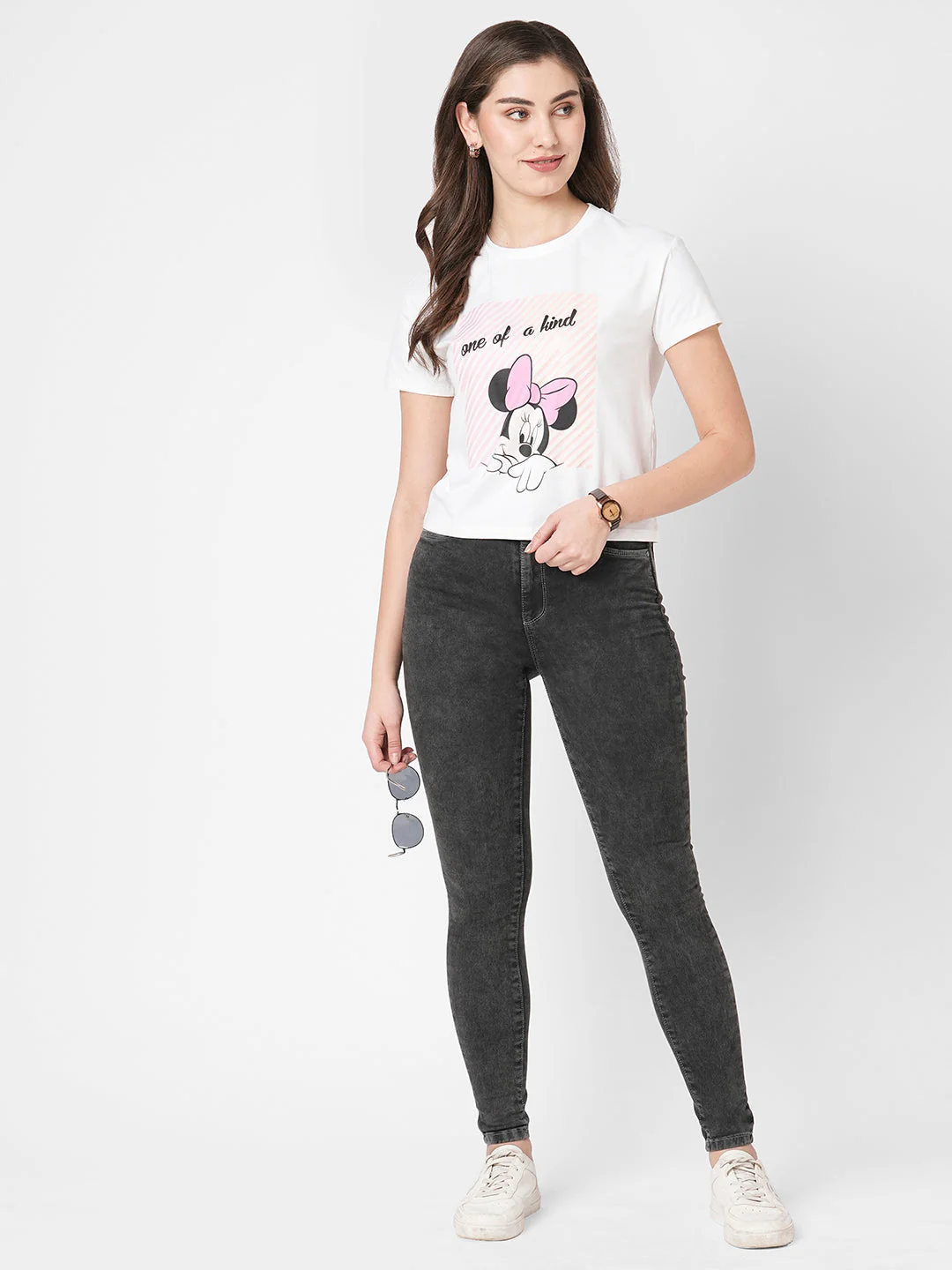 Women White Graphic Tees - Image 2