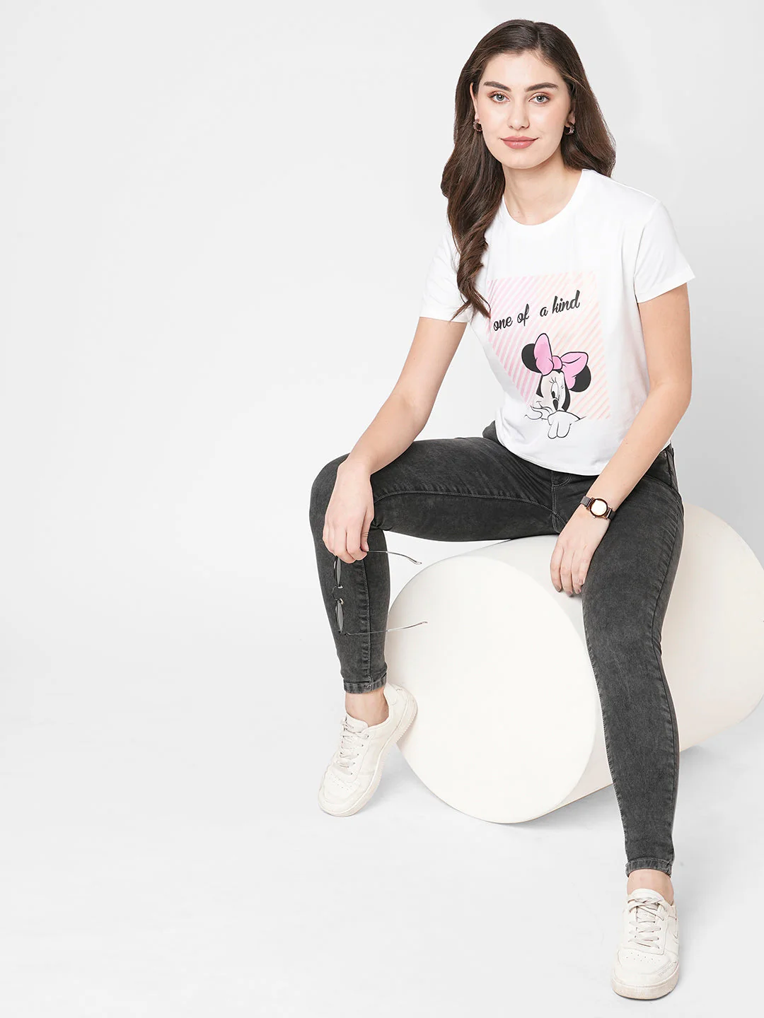 Women White Graphic Tees - Image 4