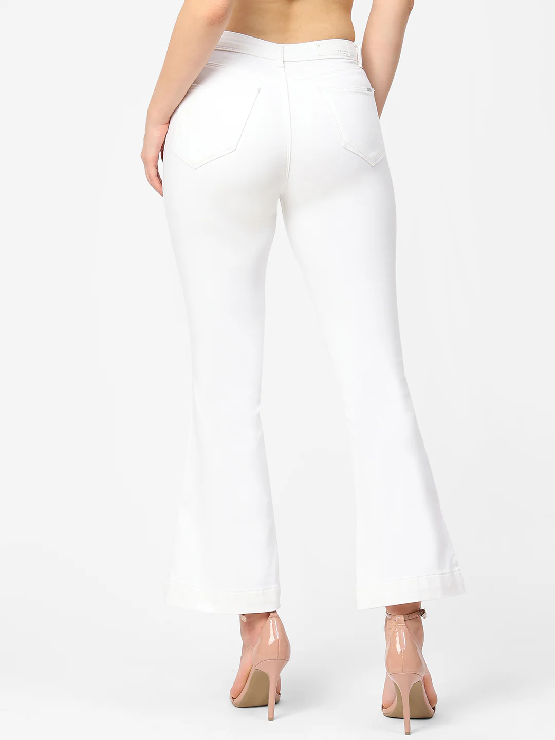Women White High-Rise Flare Jeans - Image 2