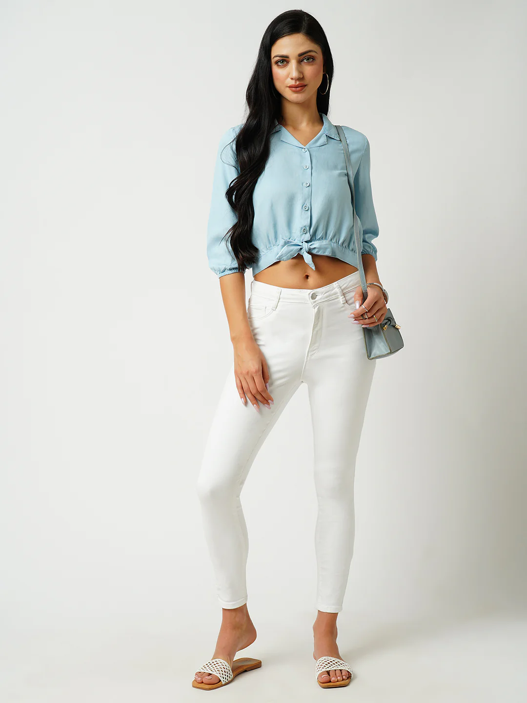 Women White High-Rise Skinny Jeans - Image 4