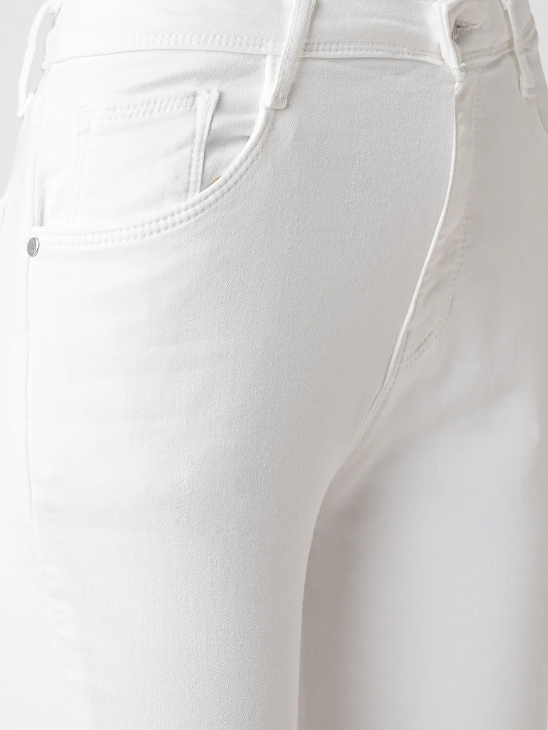 Women White High-Rise Skinny Jeans - Image 6