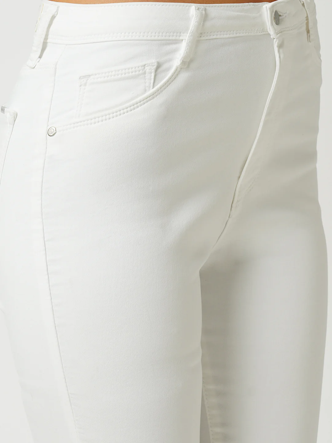 Women White High-Rise Skinny Jeans - Image 6