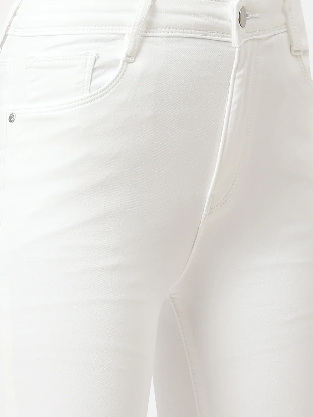 Women White High-Rise Skinny Jeans - Image 5