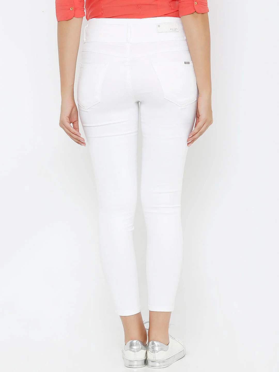 Women White High-Rise Skinny Jeans - Image 3