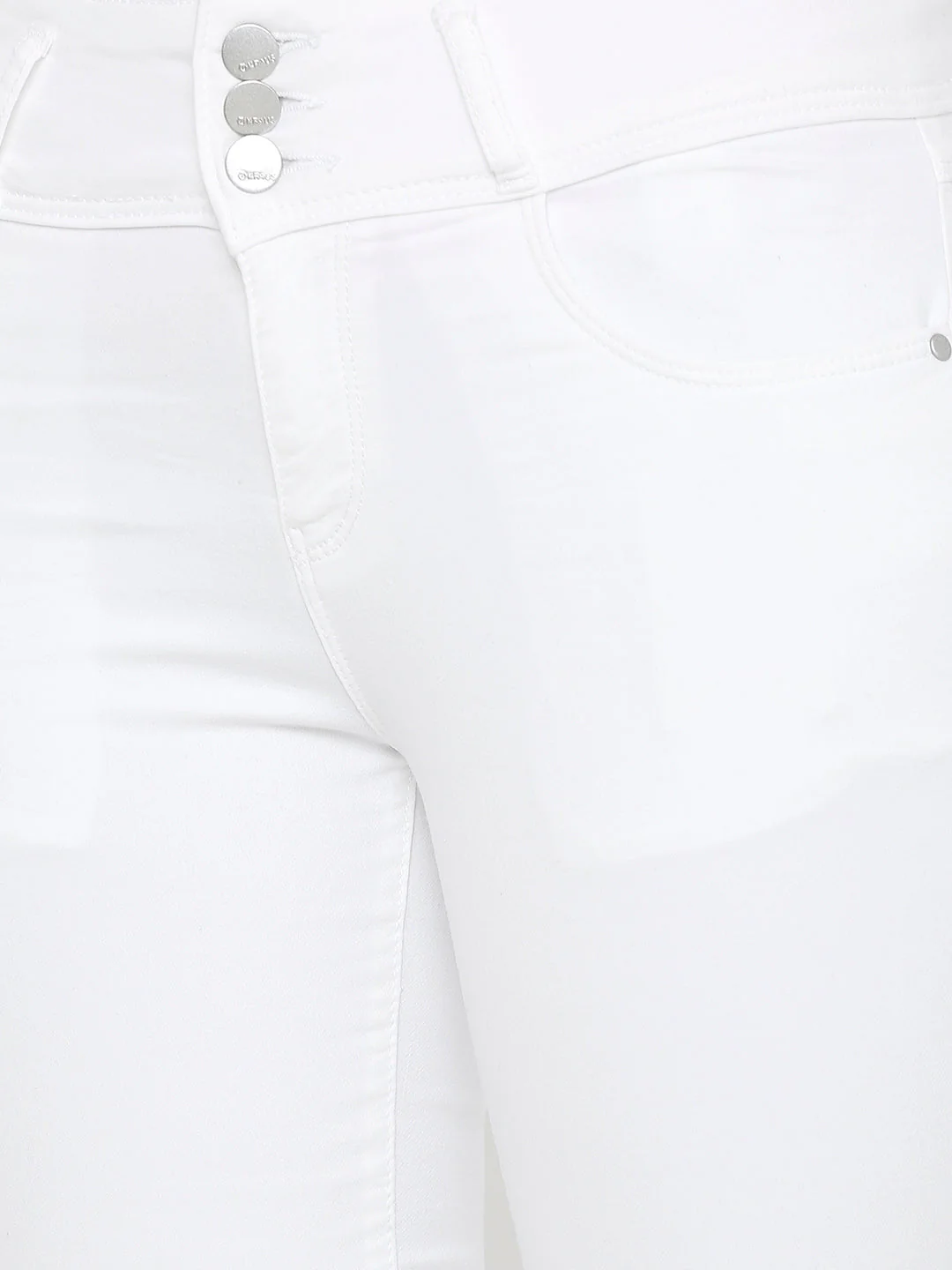 Women White High-Rise Skinny Jeans - Image 5