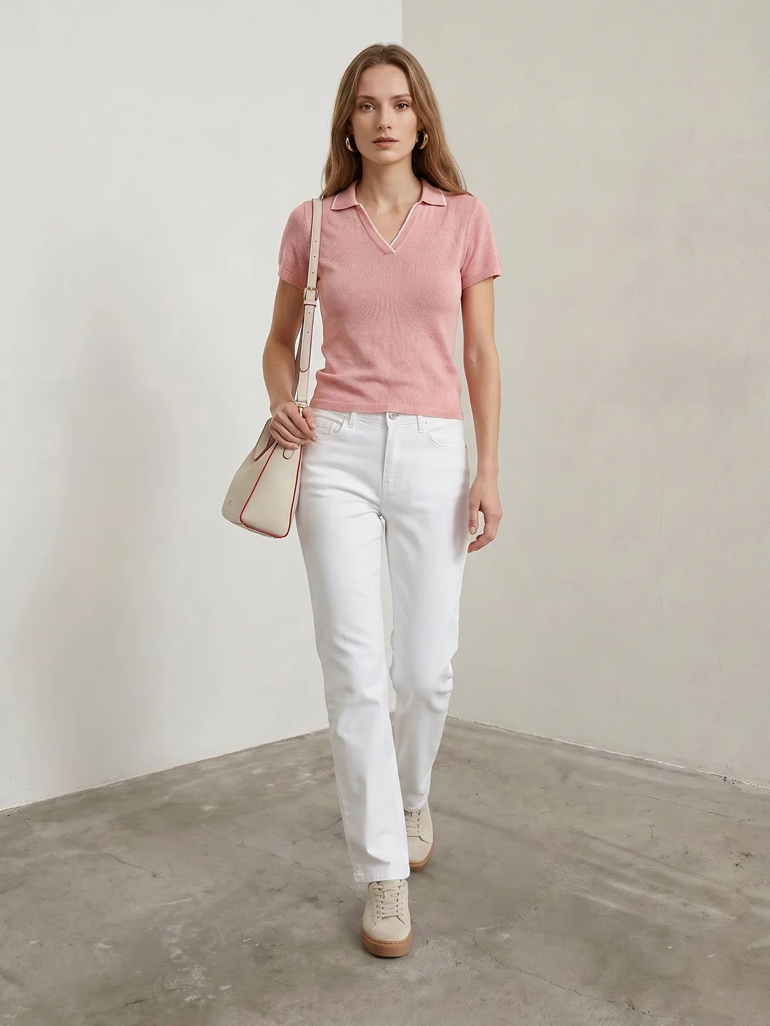 Women White High-Rise Straight Fit Jeans