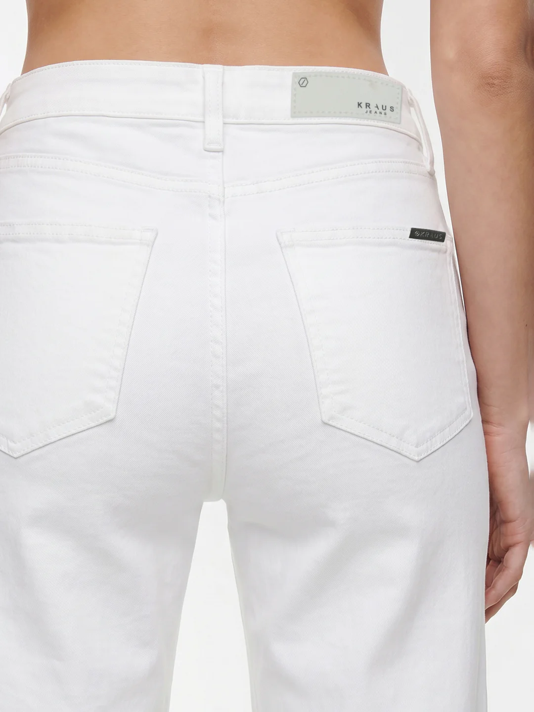 Women White High-Rise Straight Fit Jeans - Image 7
