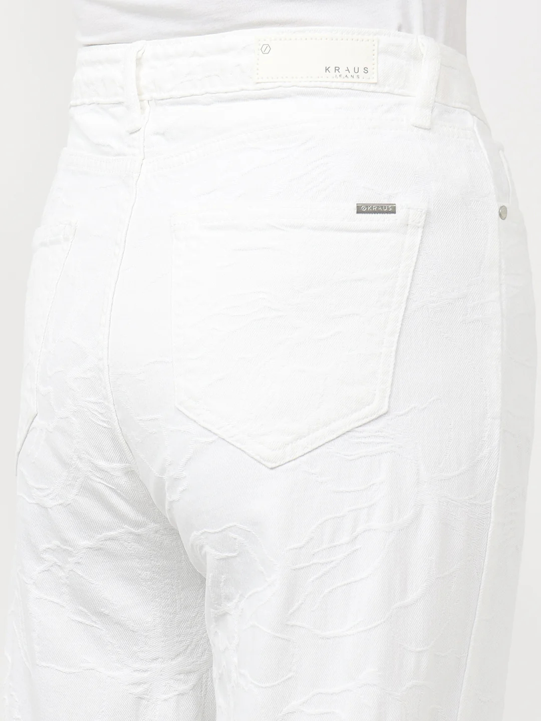 Women White High-Rise Straight Fit Jeans - Image 6