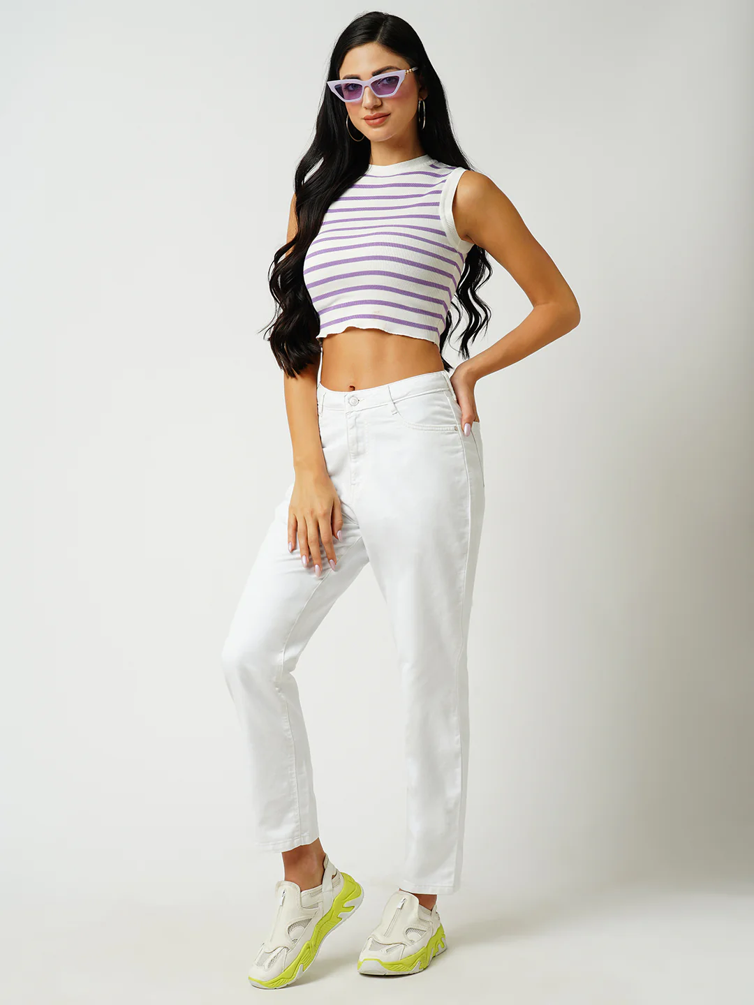 Women White High-Rise Straight Fit Jeans - Image 2