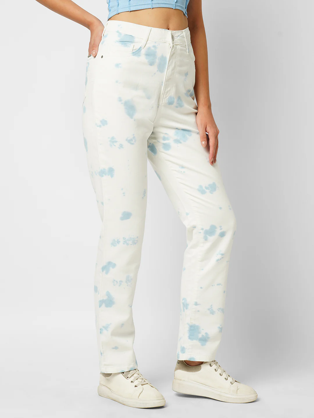 Women White High-Rise Straight Fit Jeans - Image 5