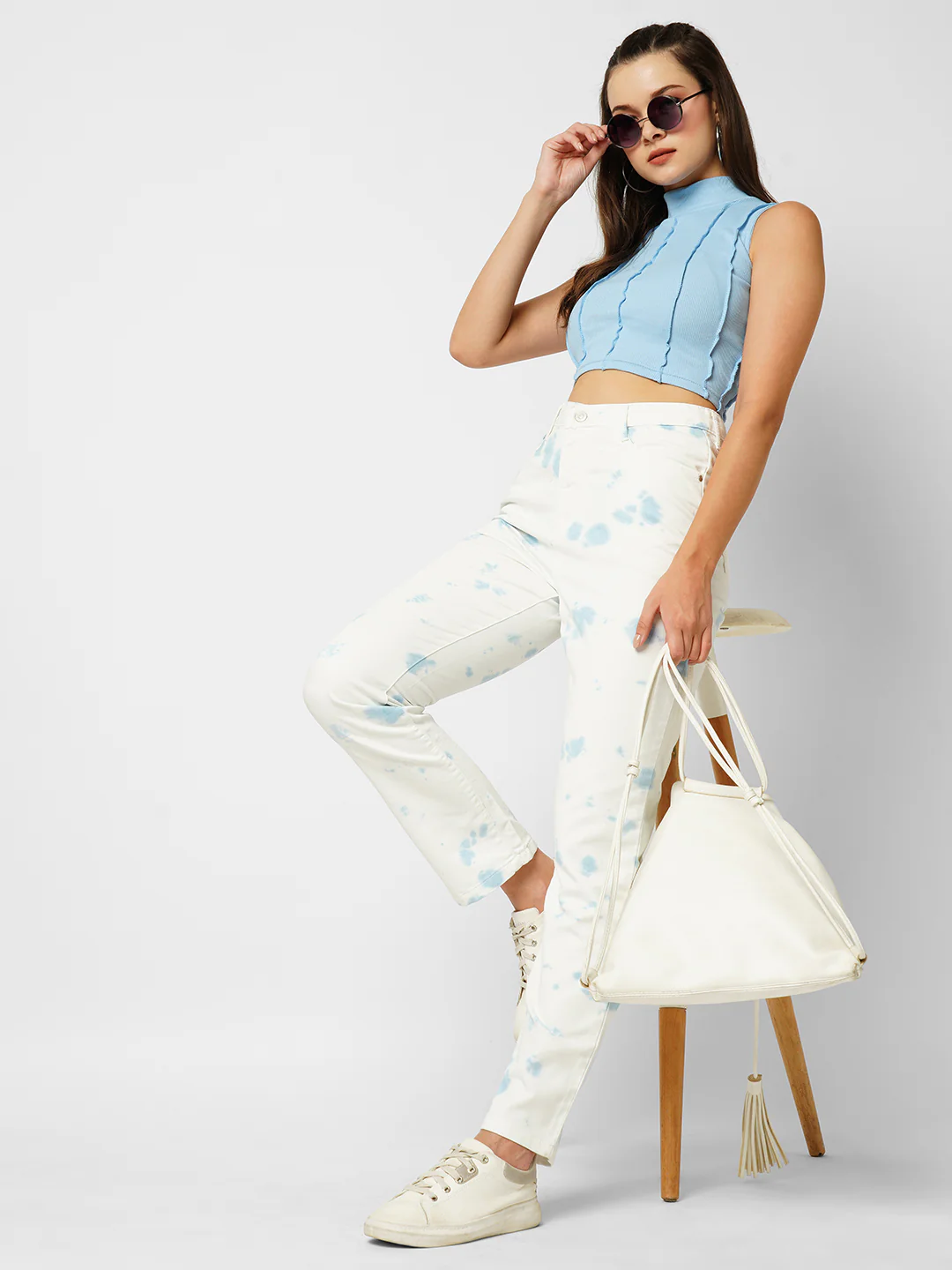Women White High-Rise Straight Fit Jeans - Image 4