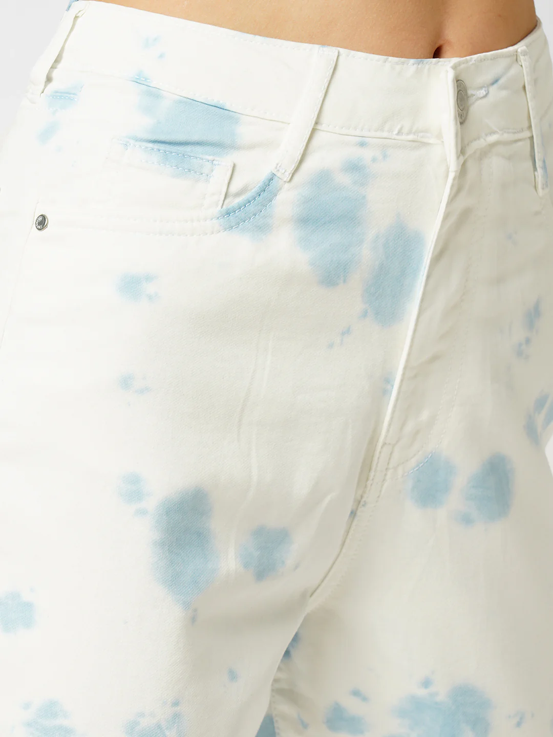 Women White High-Rise Straight Fit Jeans - Image 5