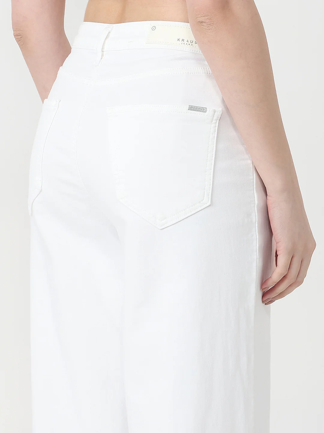 Women White High-Rise Straight Jeans - Image 7