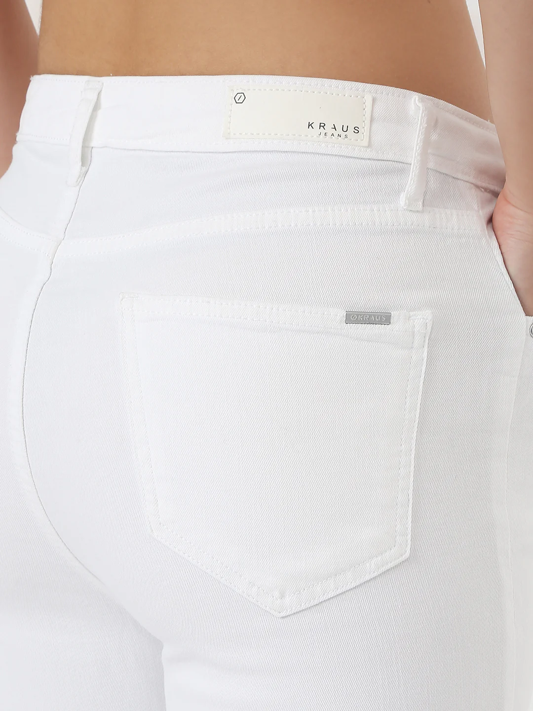Women White High-Rise Straight Jeans - Image 7