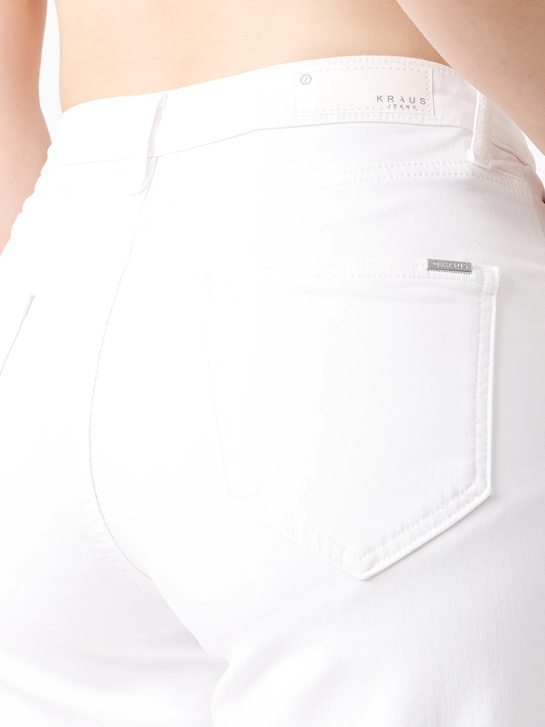 Women White High-Rise Wide Leg Jeans - Image 7