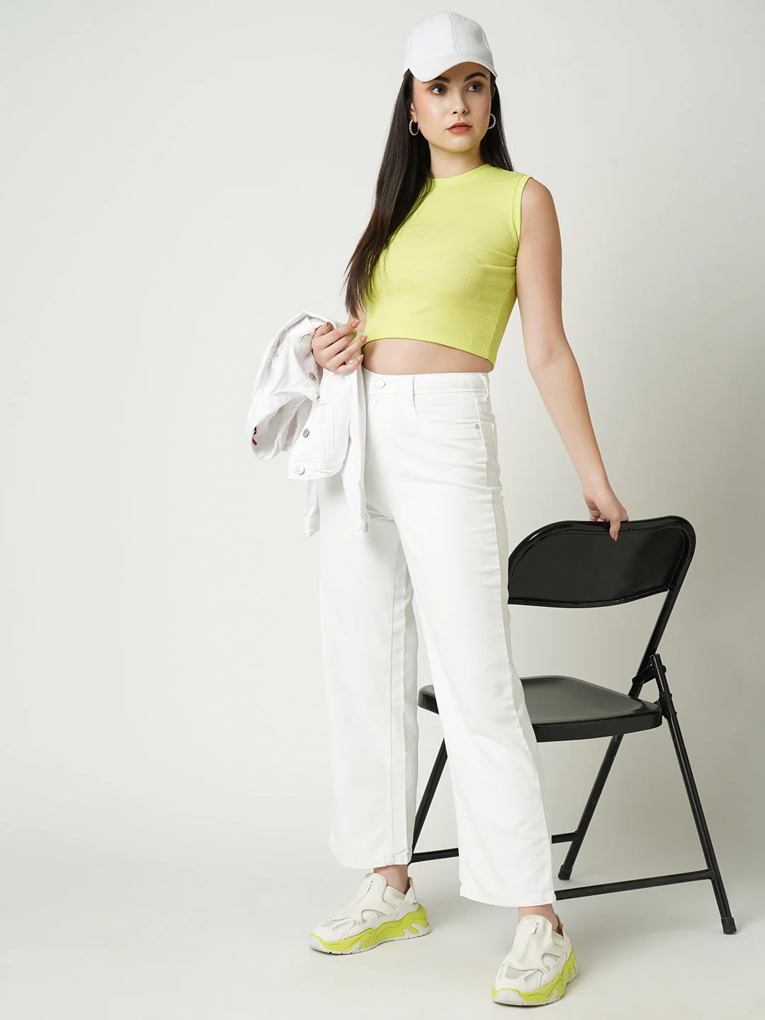Women White High-Rise Wide Leg Jeans - Image 4