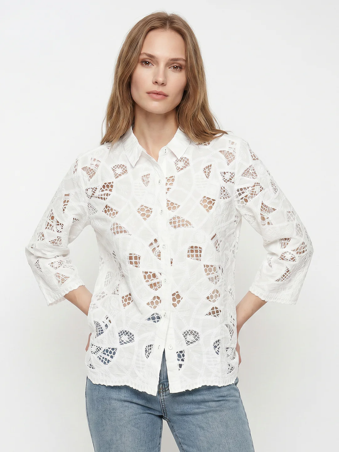 Women White Shirt - Image 2