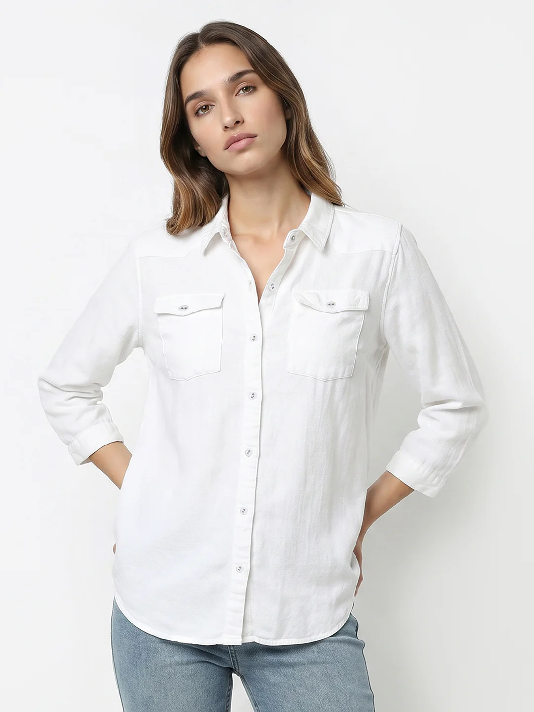 Women White Shirt - Image 2