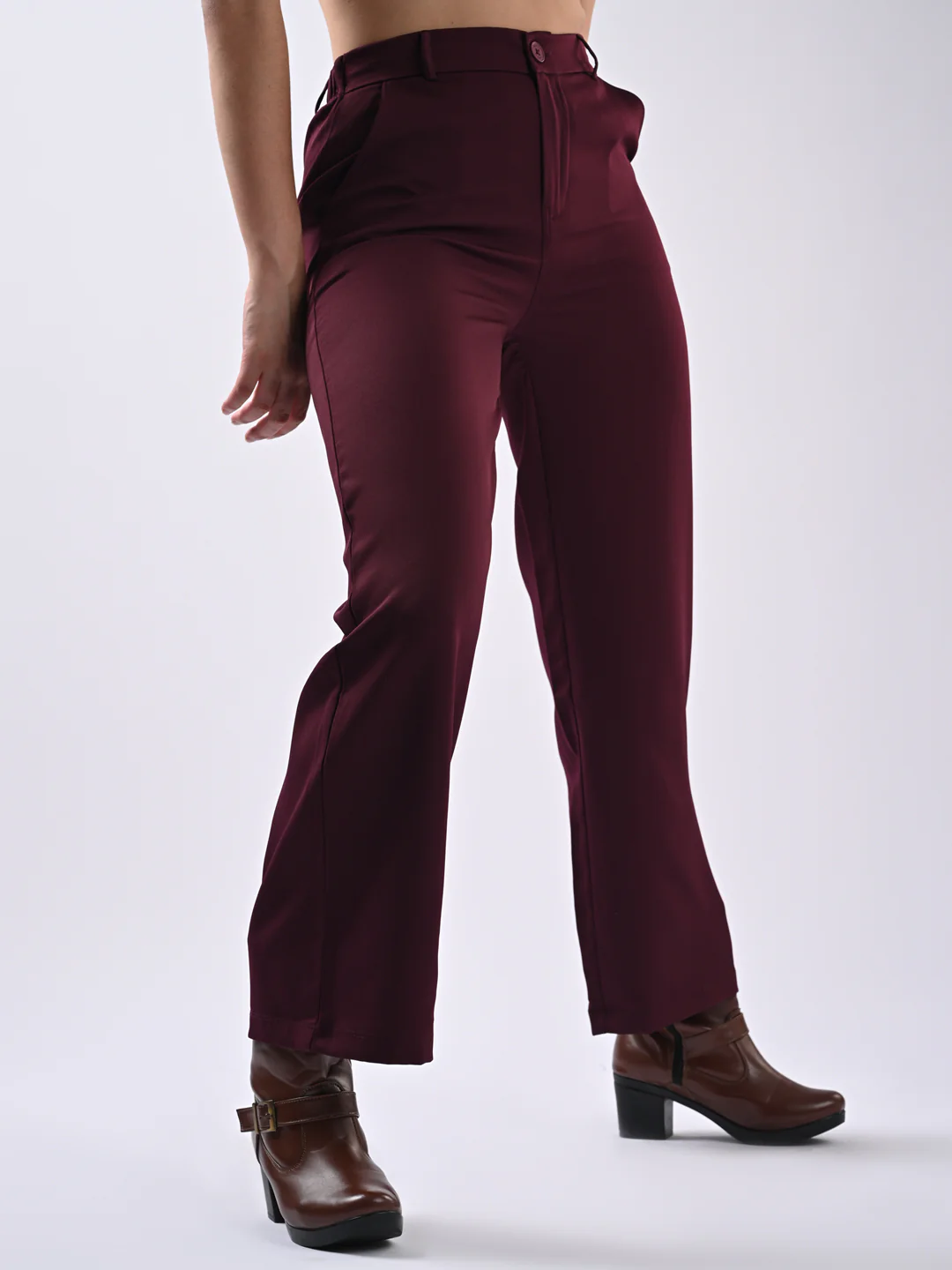 Women Wine Trousers - Image 4